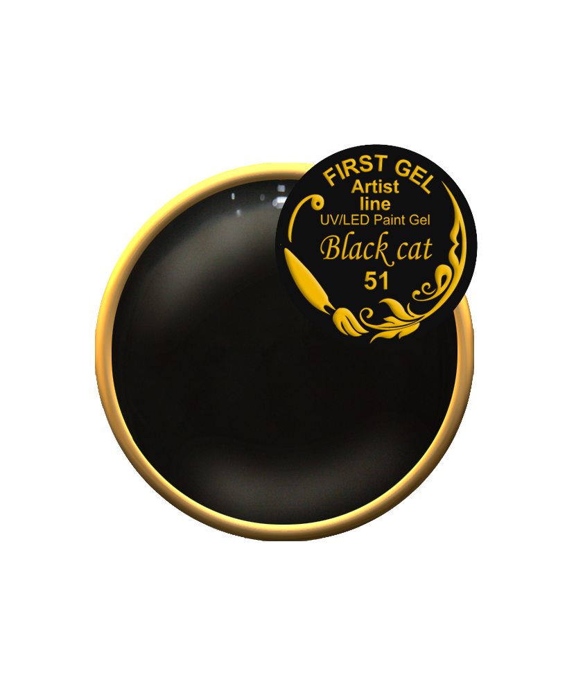 UV/LED Geliniai dažai One stroke Black cat 5g Nr.51