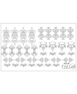 Trafaretai nagams FG-16