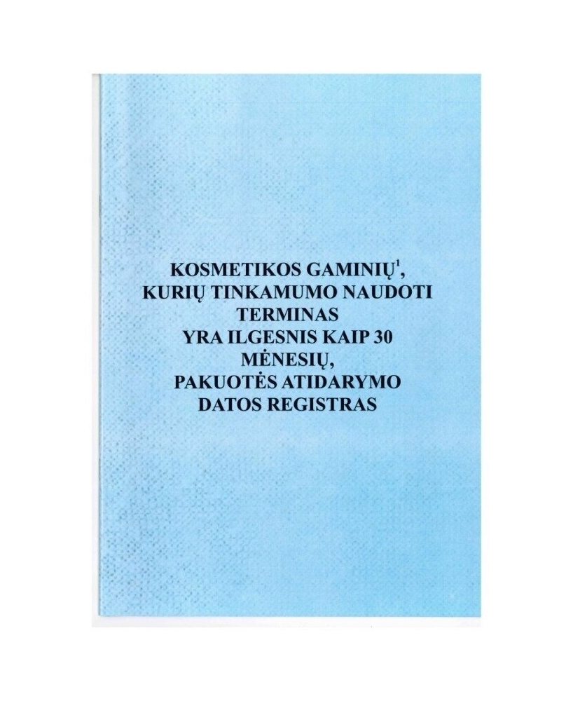 Kosmetikos gaminių pakuotės atidarymo datos registras